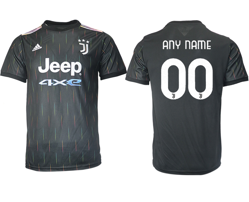 Men 2021-2022 Club Juventus away aaa version black customized Soccer Jersey->juventus jersey->Soccer Club Jersey